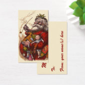 ビンテージクリスマス、ビクトリアンサンタクロースのパイプおもちゃ (デスク)