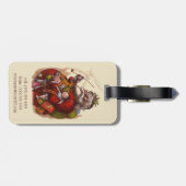 ビンテージクリスマス、ビクトリアンサンタクロースのパイプおもちゃ ラゲッジタグ (裏面横)