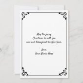 ビンテージクリスマス、ビクトリアンサンタクロースパイプおもちゃ 招待状 (裏面)