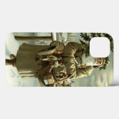 ビンテージクリスマス、ビクトリアンスタイルのサンタクロースのおもちゃ Case-Mate iPhoneケース (裏面 (横))