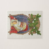 ビンテージクリスマス、ビクトリアンパイプ付きサンタクロース ジグソーパズル (横)