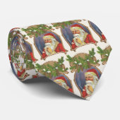 ビンテージクリスマス、ビクトリアンパイプ付きサンタクロース ネクタイ (ロール)