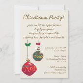 ビンテージクリスマス、ビクトリアンパイプ付きサンタクロース 招待状 (裏面)