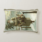 ビンテージクリスマス、ビクトリア時代のサンタクロースのおもちゃ アクセントクッション (裏面)