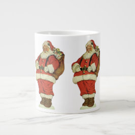 ビンテージクリスマス、ビクトリア時代のサンタクロースのおもちゃ ジャンボコーヒーマグカップ