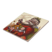 ビンテージクリスマス、ビクトリア時代のサンタクロースのおもちゃ タイル (側面)