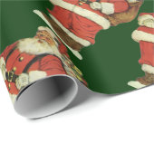 ビンテージクリスマス、ビクトリア時代のサンタクロースのおもちゃ ラッピングペーパー (ロールコーナー)