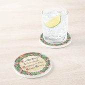 ビンテージクリスマス、ビクトリア時代のサンタクロースのリース コースター (側面)