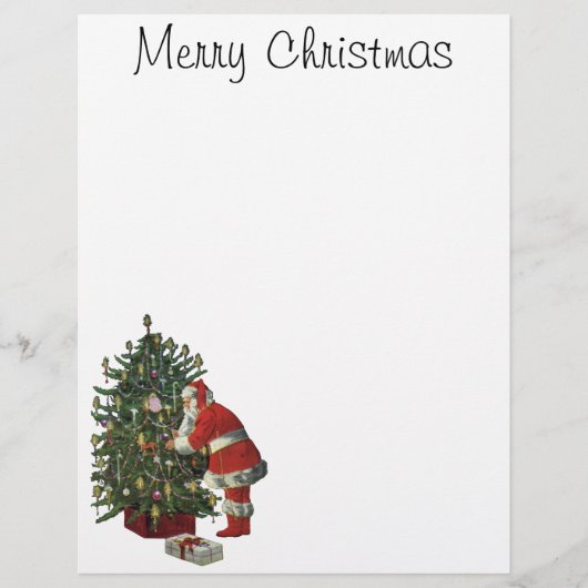 ビンテージクリスマス、プレゼントを抱えたサンタクロース (正面)