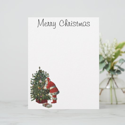 ビンテージクリスマス、プレゼントを抱えたサンタクロース (スタンド正面)