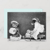 ビンテージクリスマス ポストカード (正面/裏面)
