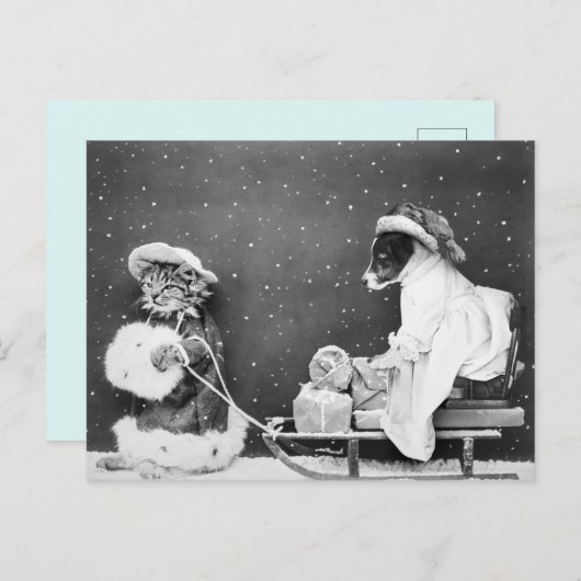 ビンテージクリスマス ポストカード (正面/裏面)