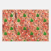 ビンテージクリスマス ラッピングペーパーシート (正面3)