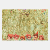 ビンテージクリスマス ラッピングペーパーシート (正面)