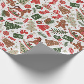 ビンテージクリスマス ラッピングペーパー (角)