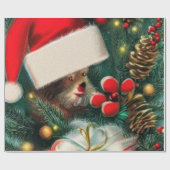 ビンテージクリスマス ラッピングペーパー (フラット)