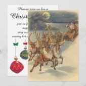 ビンテージクリスマス ヴィクトリアンサンタクロース ご招待状 招待状 (正面/裏面)