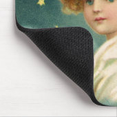 ビンテージクリスマス、ヴィクトリアン天使と金の星 マウスパッド (コーナー)