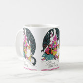 ビンテージクリスマス、上流階級のビクトリア朝の人々 コーヒーマグカップ (正面左)