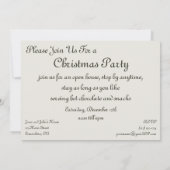 ビンテージクリスマス、冬の初めの氷上のスケーター 招待状 (裏面)