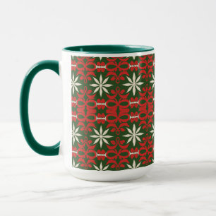 ビンテージクリスマス/冬パターン（の模様が）ある マグカップ