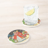 ビンテージクリスマス 家族で歌うクリスマスソング コースター (側面)