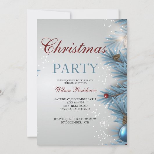 ビンテージクリスマス 招待状 (正面)