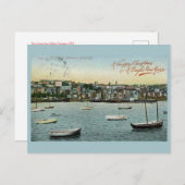 ビンテージクリスマス&新年はがきガーンジー ポストカード (正面/裏面)