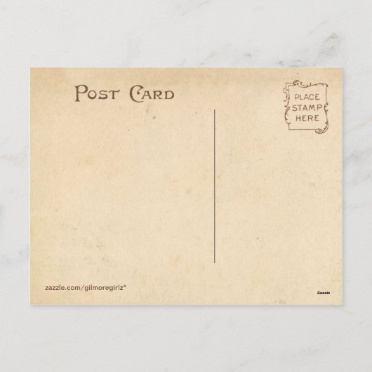 ビンテージクリスマス/新年フローラベツレヘムのシーン シーズンポストカード (裏面)