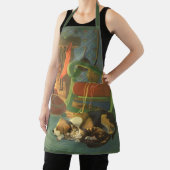 ビンテージクリスマス　暖炉で眠る動物たち エプロン (インサイチュ)