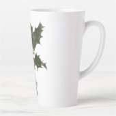 ビンテージクリスマス、緑のホリー植物と果実 カフェラテマグ (右)