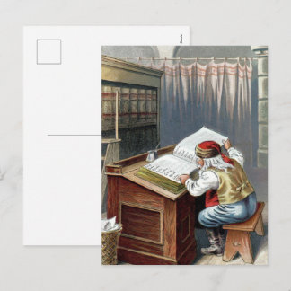 ビンテージクリスマス、聖ニコラス 悪い子いい子リスト シーズンポストカード