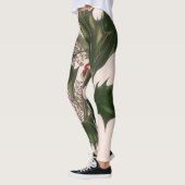 ビンテージクリスマス、赤い実のホーリー植物 レギンス (左)