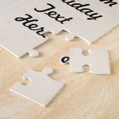 ビンテージクリスマス、赤い果実のホリー植物 ジグソーパズル (側面)