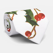 ビンテージクリスマス、赤い果実のホリー植物 ネクタイ (ロール)