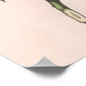 ビンテージクリスマス、赤い果実のホリー植物 ポスター (角)