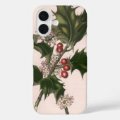 ビンテージクリスマス、赤い果実のホリー植物 Case-Mate iPhoneケース (裏面)