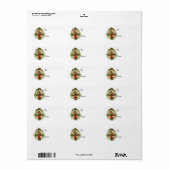 ビンテージクリスマス「雪片」ギフトラベル ラベル (フルシート)