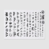 ビンテージコラージュデクパージュエッチングアイコンズ 薄葉紙 (正面)
