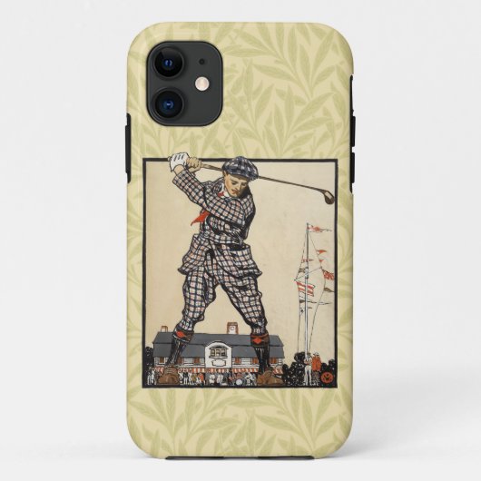 ビンテージゴルフ愛好家のアンティークゴルフ Case-Mate iPhoneケース (裏面)
