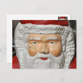 ビンテージサンタ、クリスマス、ツリースタンド、 シーズンポストカード (正面/裏面)