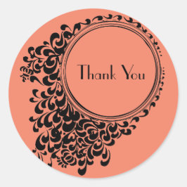 ビンテージシック レトロ サンクス デザイン ラウンドシール