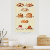 ビンテージスイーツアート Mrs. Beeton ポスター (キッチン)