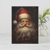 ビンテージスタイルのサンタクロース シーズンカード (スタンド正面)
