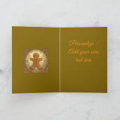 ビンテージスタイルのジンジャーブレッドマン焼き菓子 シーズンカード (内部)