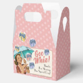 ビンテージスタイルの傘付き ブライダルシャワーフェイバーボックス フェイバーボックス (オープン)