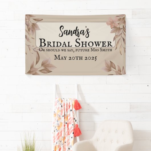 ビンテージスタイルの葉のソフトカラーボーホーチック 横断幕 (インサイチュ)