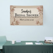 ビンテージスタイルの葉のソフトカラーボーホーチック 横断幕 (トレードショー)