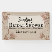 ビンテージスタイルの葉のソフトカラーボーホーチック 横断幕 (横)