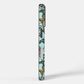 ビンテージスタイルの青い色の植物パターン Case-Mate iPhoneケース (裏面 / 右)